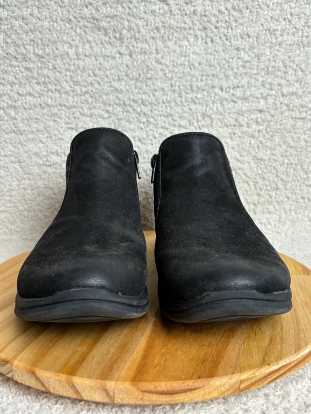 Clarks Cloudsteppers Boots Womens 7.5 Breeze Clover Side Zipper in Black
